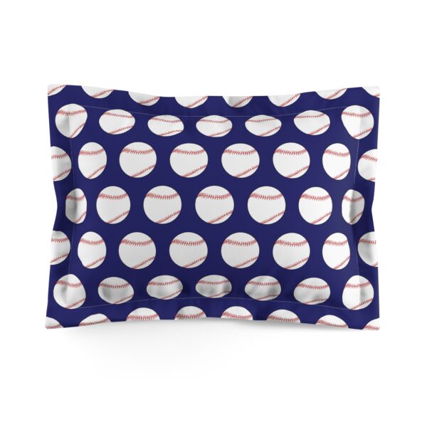 Blue Baseball Pillow Sham - Image 2