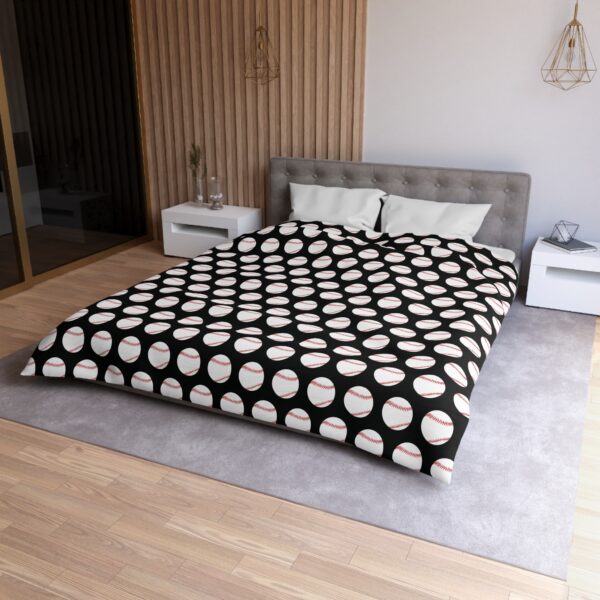 Black Baseball Duvet Cover - Image 3