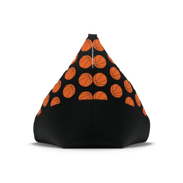 Black Basketball Bean Bag Chair Cover - Image 2