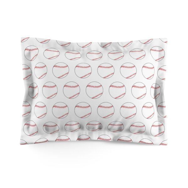 White Baseball Pillow Sham - Image 2