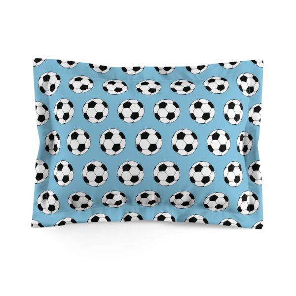 Blue Soccer Pillow Sham - Image 2