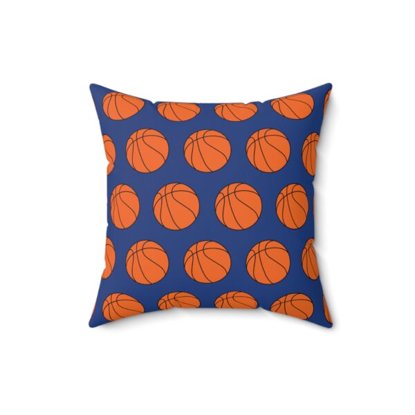 Blue Basketball Throw Pillow - Image 2