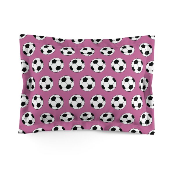 Pink Soccer Pillow Sham - Image 2