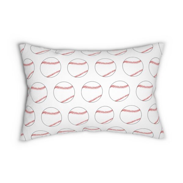 White Baseball Lumbar Pillow