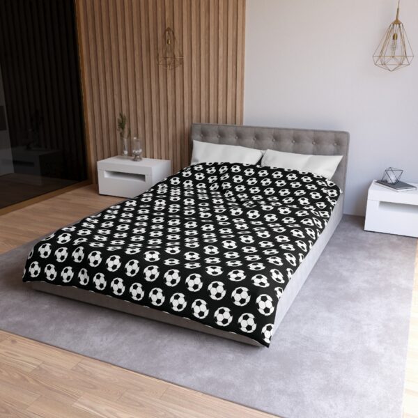 Black Soccer Duvet Cover - Image 12