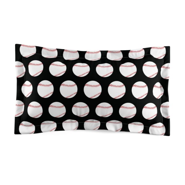 Black Baseball Pillow Sham