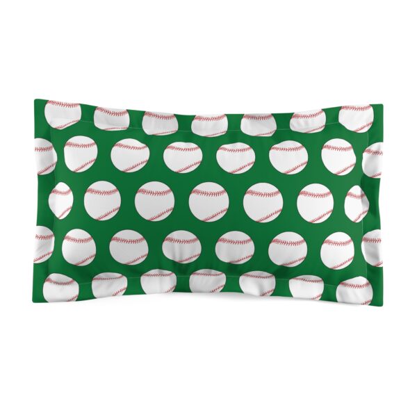 Green Baseball Pillow Sham