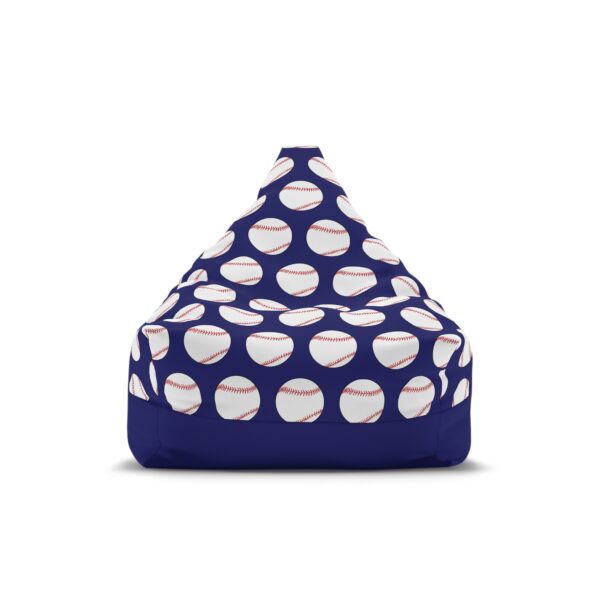 Blue Baseball Bean Bag Chair Cover - Image 6