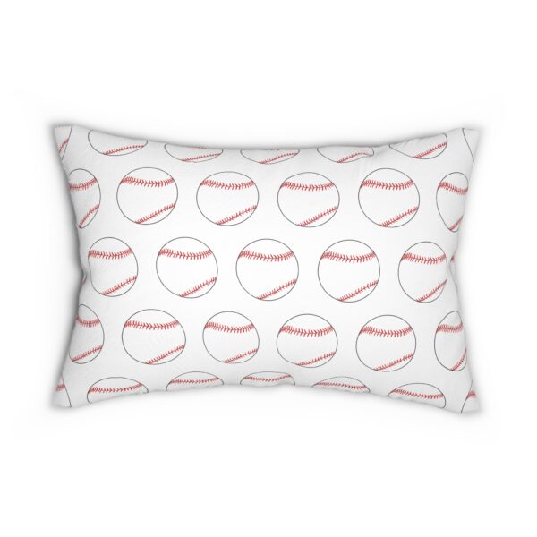 White Baseball Lumbar Pillow - Image 2