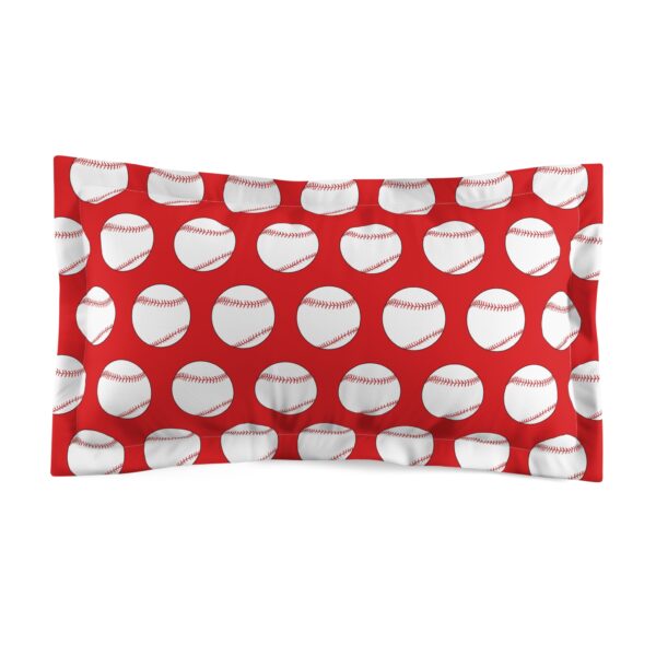 Red Baseball Pillow Sham