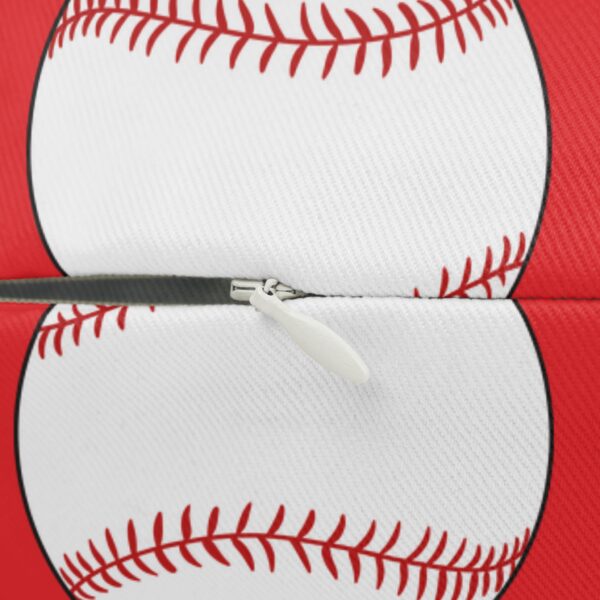 Red Baseball Lumbar Pillow - Image 3