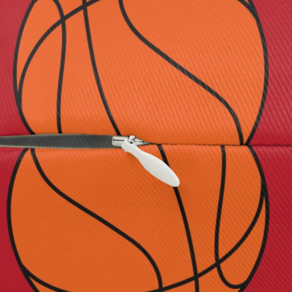 Red Basketball Lumbar Pillow - Image 3