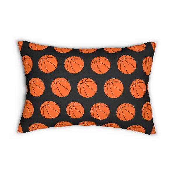 Black Basketball Lumbar Pillow - Image 2