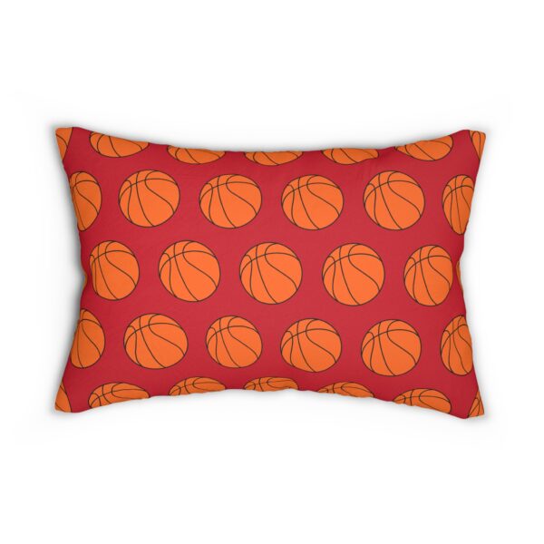 Red Basketball Lumbar Pillow - Image 2