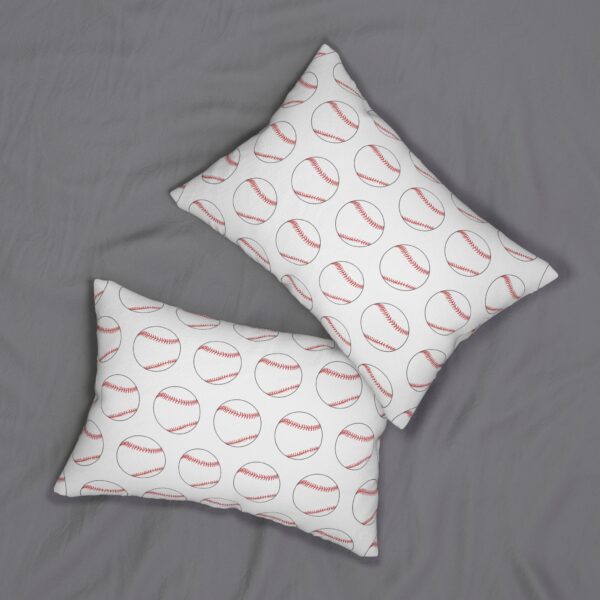 White Baseball Lumbar Pillow - Image 4