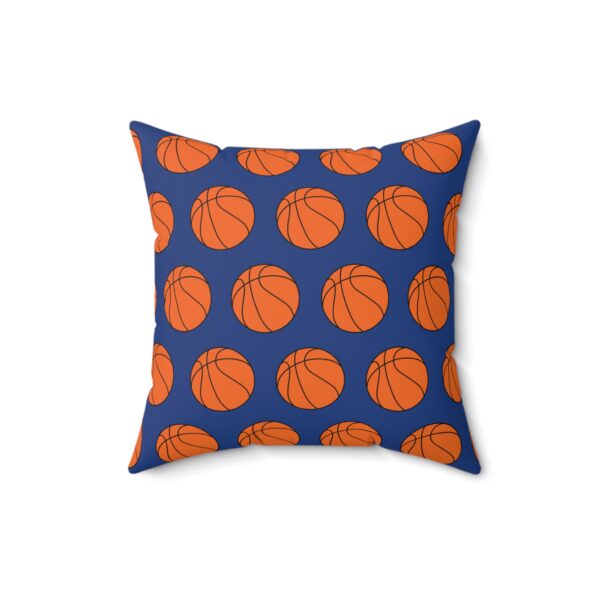 Blue Basketball Throw Pillow