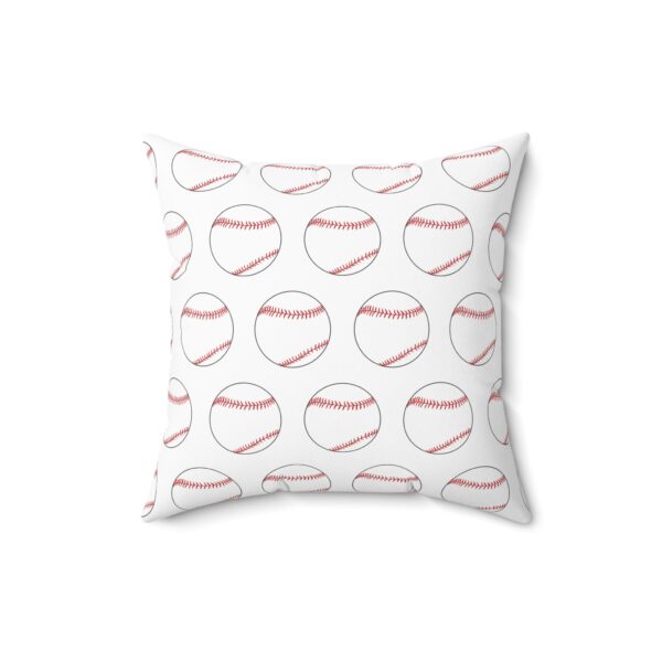 White Baseball Throw Pillow