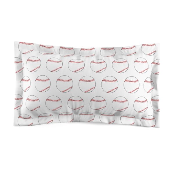 White Baseball Pillow Sham