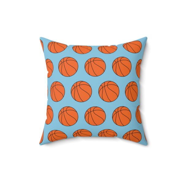 Blue Basketball Throw Pillow