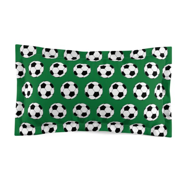 Green Soccer Pillow Sham