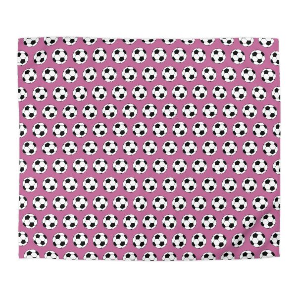 Pink Soccer Duvet Cover - Image 7