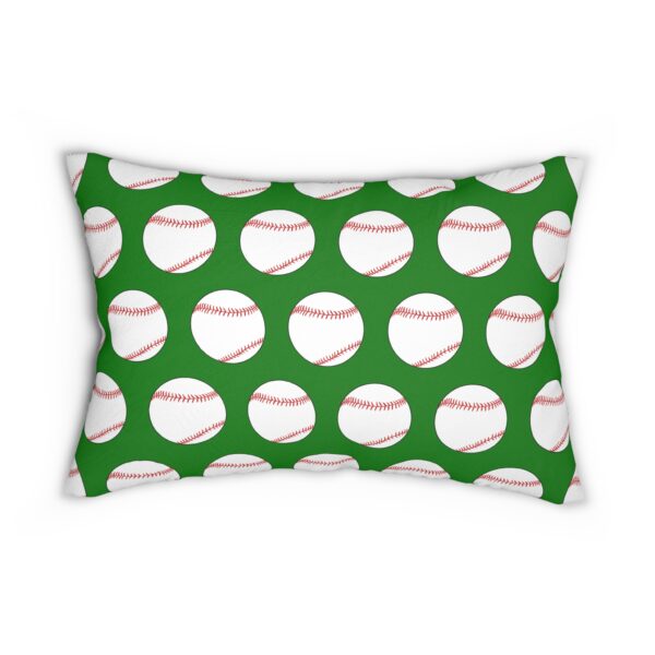 Green Baseball Lumbar Pillow - Image 2