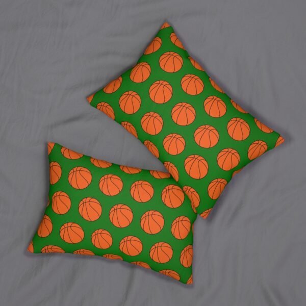 Green Basketball Lumbar Pillow - Image 4