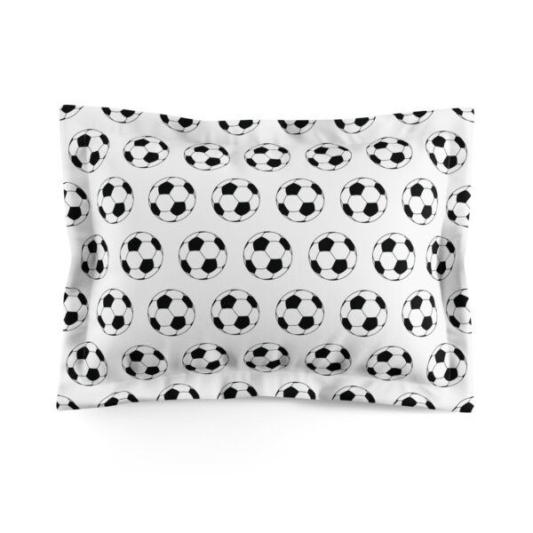 White Soccer Pillow Sham - Image 2