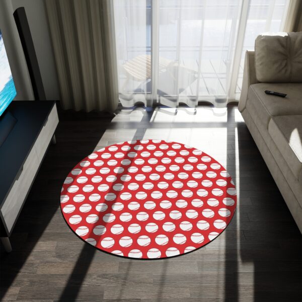 Red Baseball Rug - Image 4