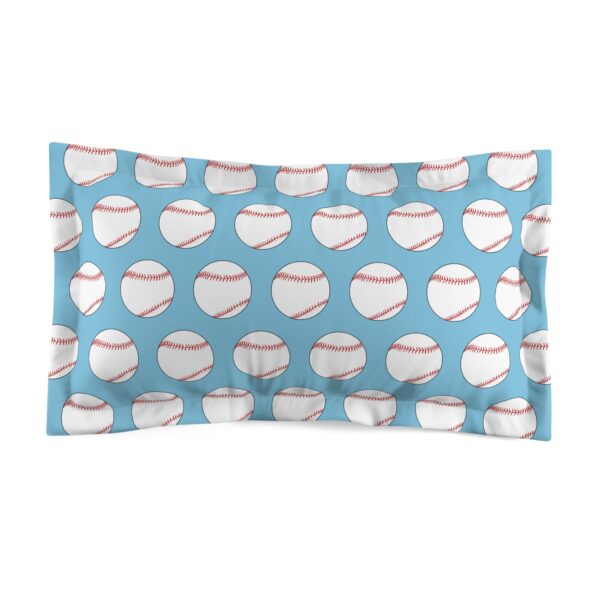 Blue Baseball Pillow Sham