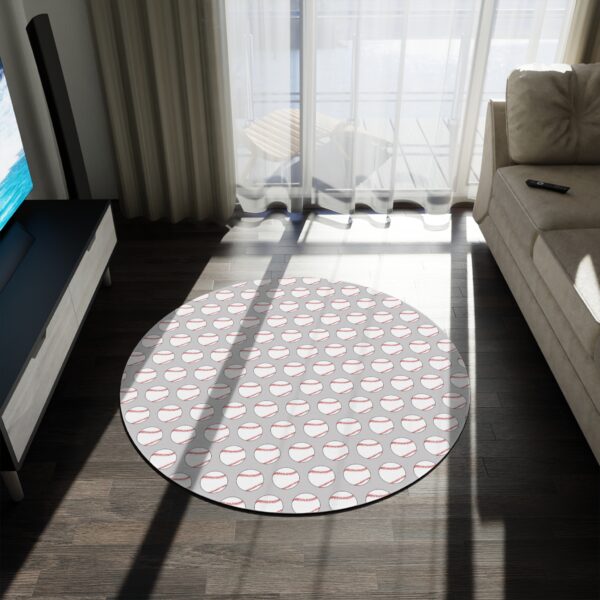 Gray Baseball Rug - Image 4