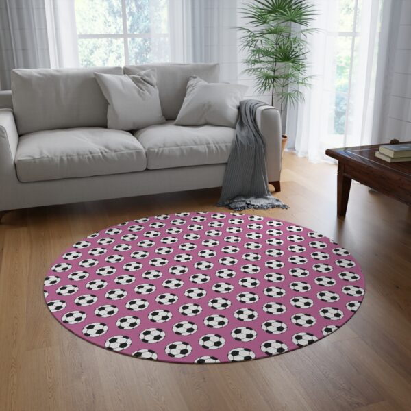 Pink Soccer Rug