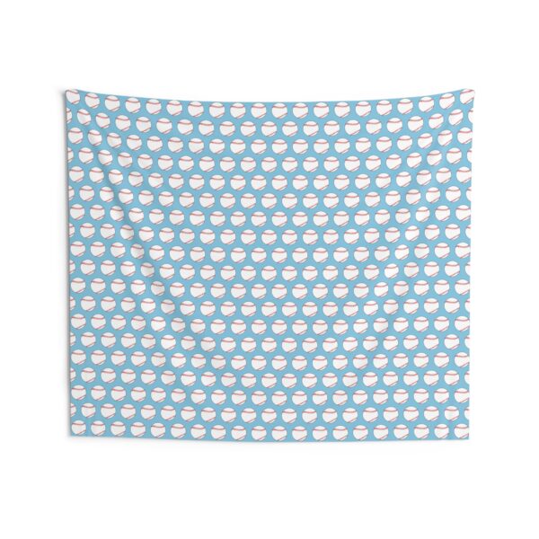 Blue Baseball Wall Tapestry