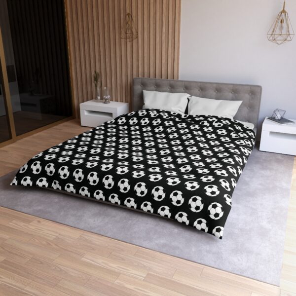 Black Soccer Duvet Cover - Image 3