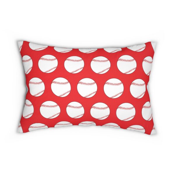 Red Baseball Lumbar Pillow - Image 2