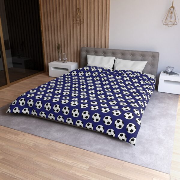 Blue Soccer Duvet Cover - Image 3