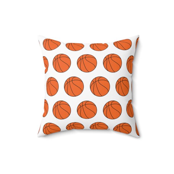 White Basketball Throw Pillow - Image 2