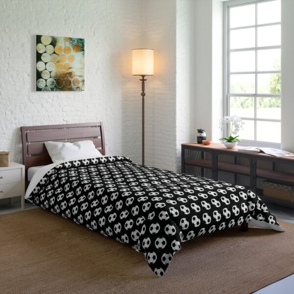 Black Soccer Comforter - Image 4