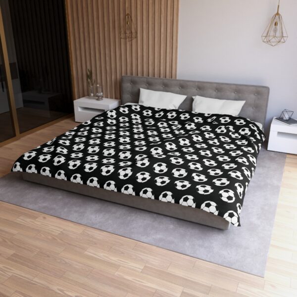 Black Soccer Duvet Cover - Image 9