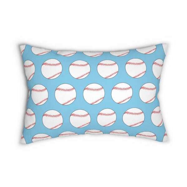 Blue Baseball Lumbar Pillow