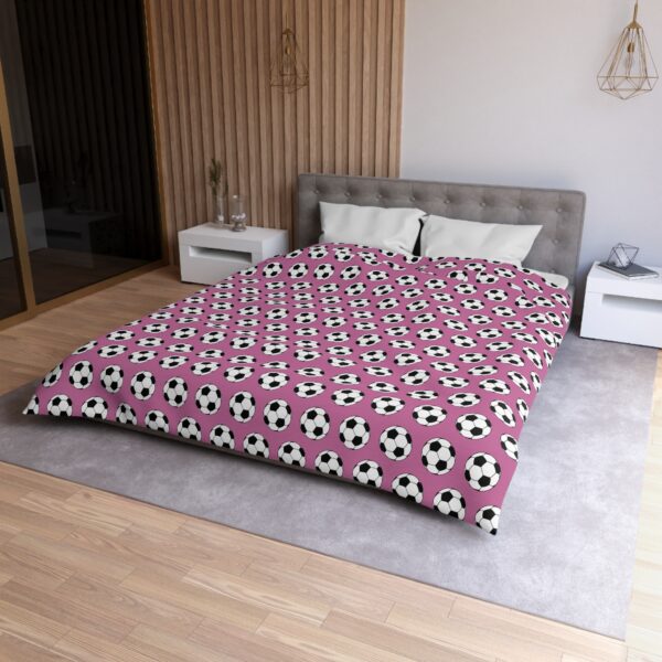 Pink Soccer Duvet Cover - Image 3