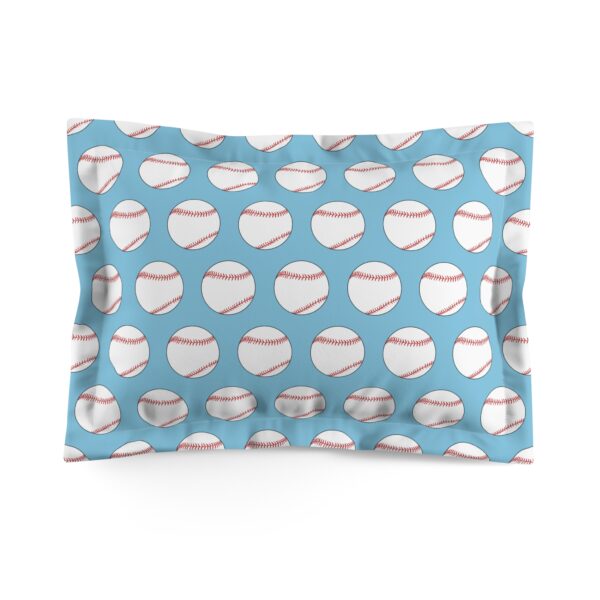 Blue Baseball Pillow Sham - Image 2