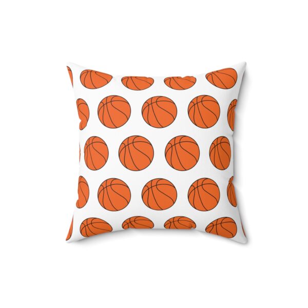 White Basketball Throw Pillow