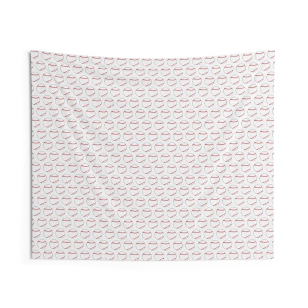 White Baseball Wall Tapestry - Image 2