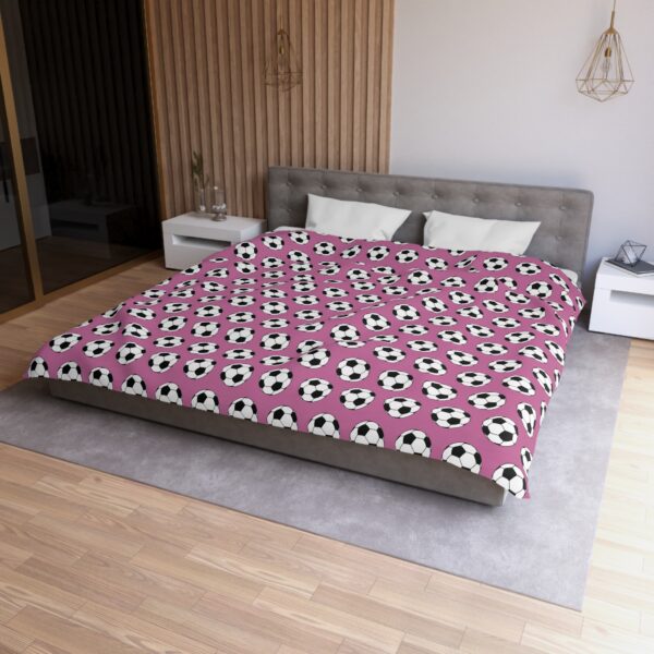 Pink Soccer Duvet Cover - Image 9