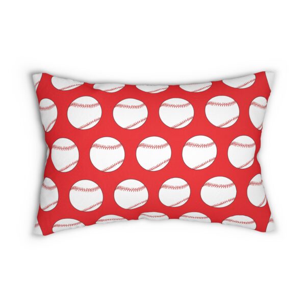 Red Baseball Lumbar Pillow