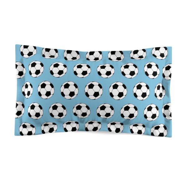 Blue Soccer Pillow Sham