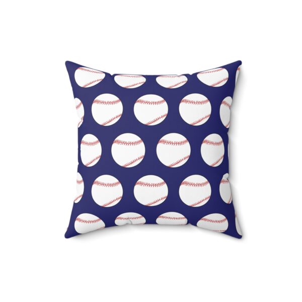 Blue Baseball Throw Pillow - Image 2