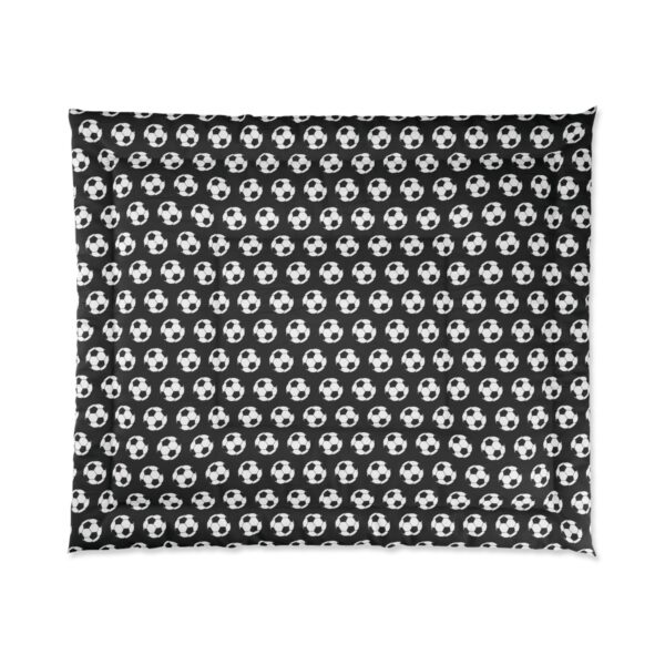 Black Soccer Comforter - Image 2