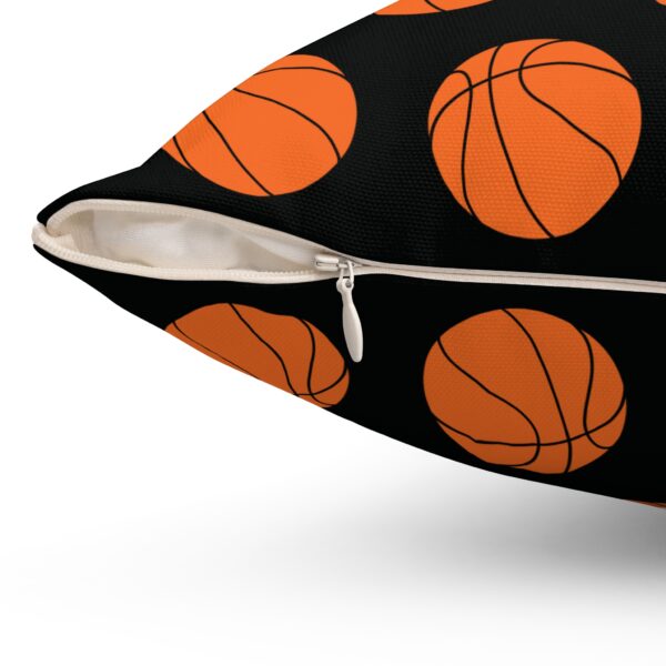 Black Basketball Throw Pillow - Image 3